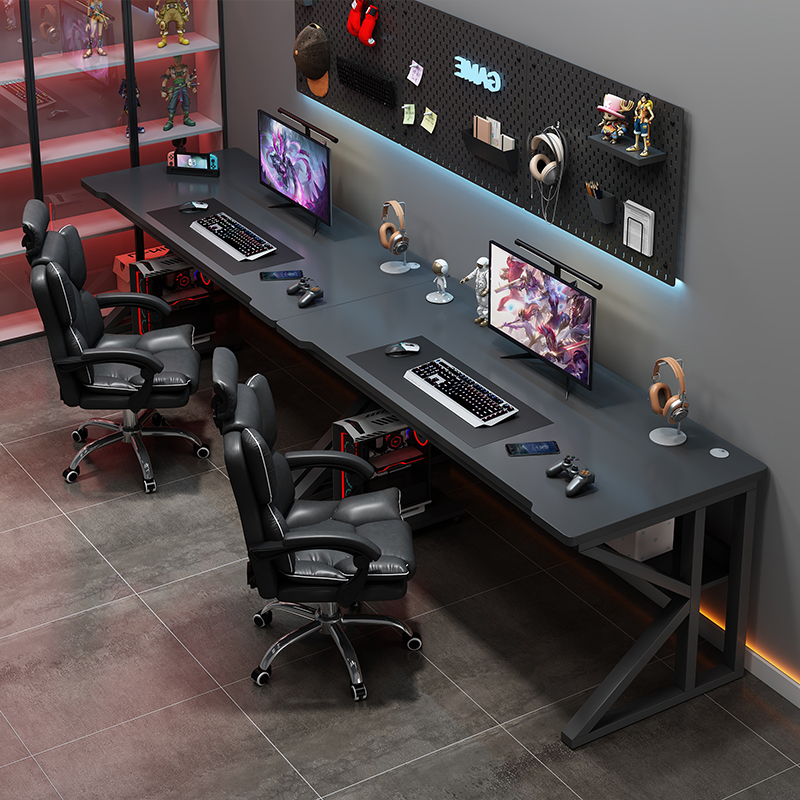 双人电脑桌台式家用电竞桌卧室长书桌简易情侣并排办公桌子工作台