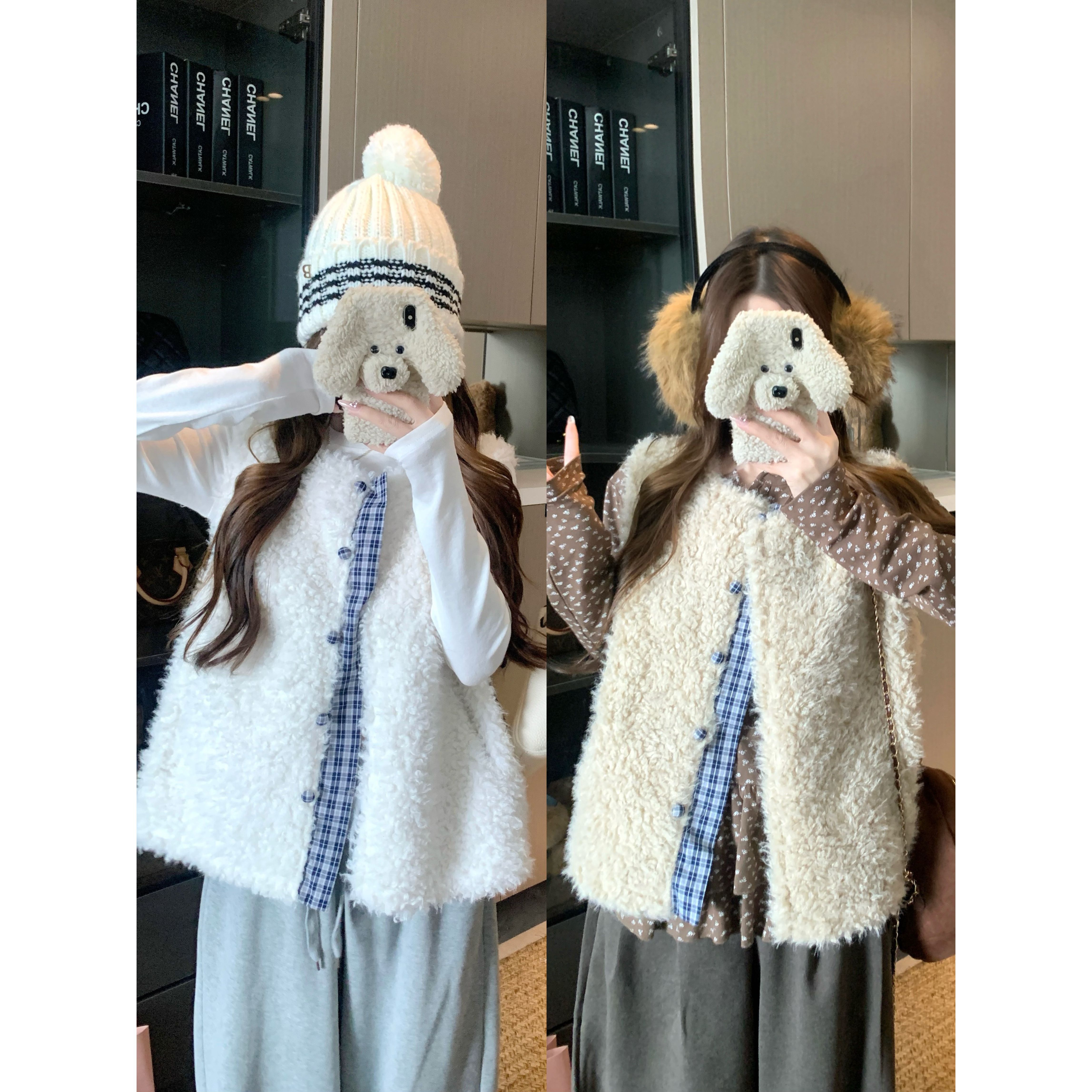 【瑶瑶家】大码女装拼接马甲外套