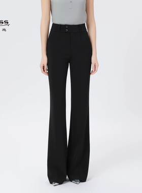 阿玛施显瘦微喇拖地裤春新款垂感通勤加长西裤 510021-4222335