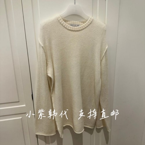 圆领长袖针织衫毛衣女