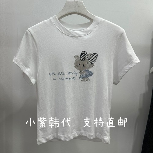 VISUAL SPACE韩国东大门代购2026春季女装新款卡通图案短袖T恤女