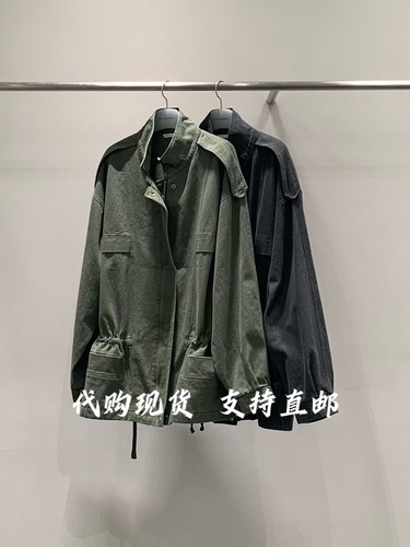 LOVE MOMEN韩国东大门2026秋冬女装新款纯色百搭立领长袖风衣外套