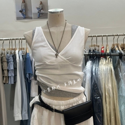 BAGUETTE-P 韩国东大门代购26春夏女装新款百搭V领修身显瘦背心女