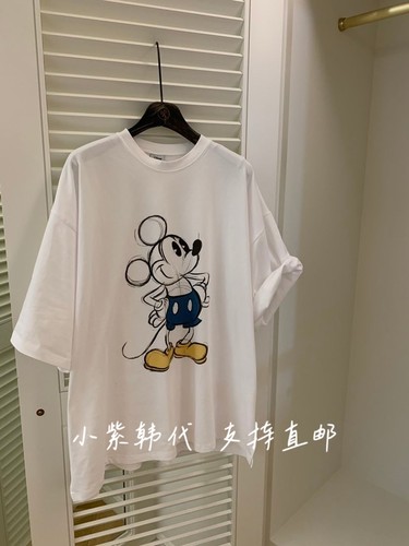 VIRKIN韩国东大门代购26春季新款女装卡通印花宽松休闲短袖T恤女