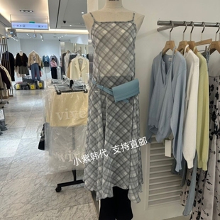 韩国东大门代购BAGUETTE-P 26春女装新款修身显瘦吊带连衣裙女