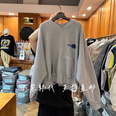 GARMENT韩国东大门26春新款女装圆领字母印花宽松休闲卫衣外套女