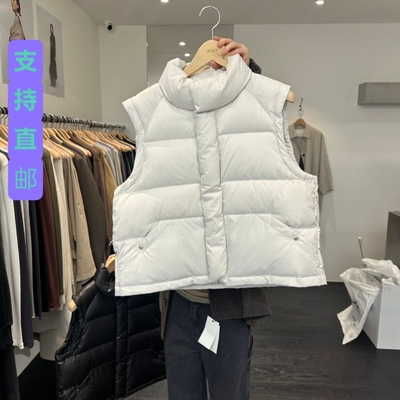 东大门代购2025秋冬纯色无袖马甲