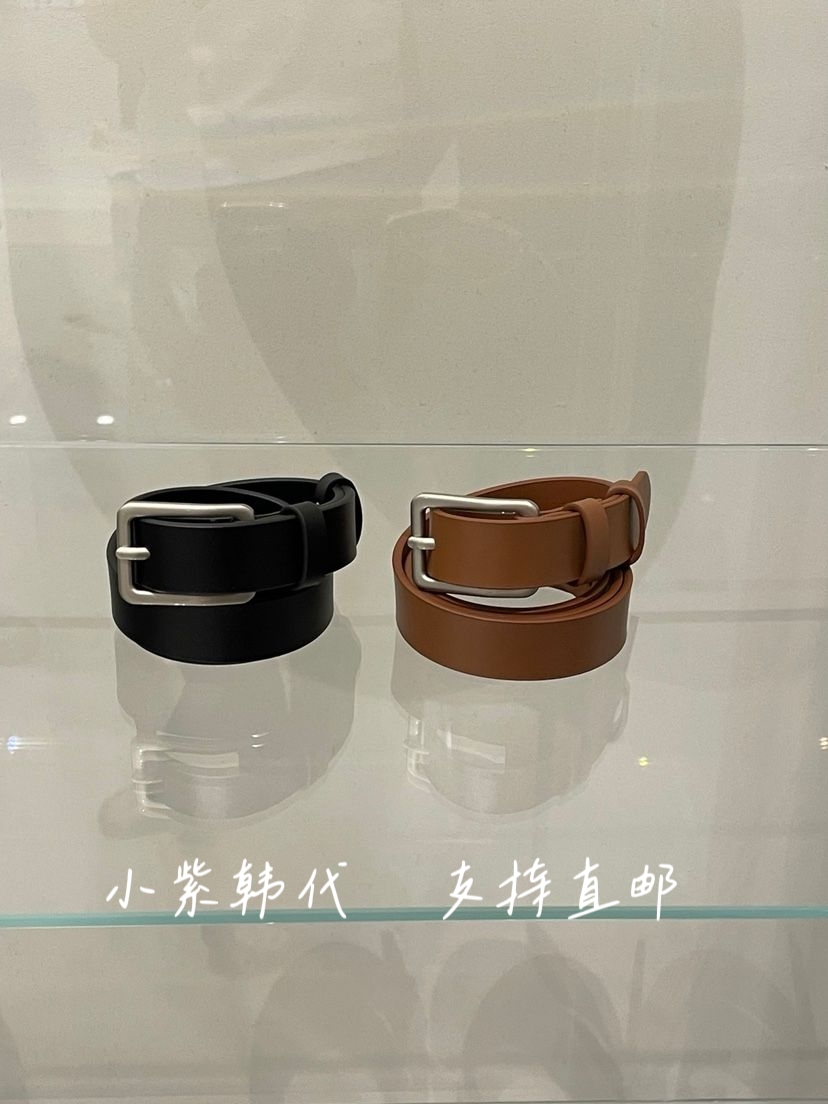 MUCH MORE韩国东大门代购2025秋新款百搭复古纯色简约腰带女