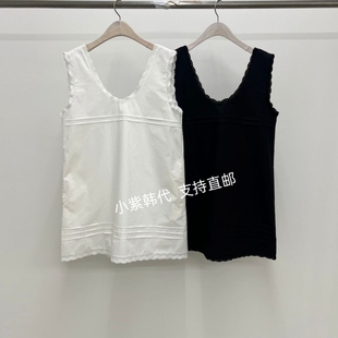 韩国东大门代购ANOTHER AVENUE26春新款甜美蕾丝拼接背心连衣裙女