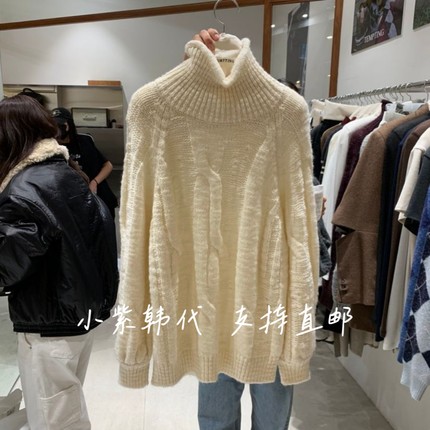 TEMPTING韩国东大门代购2025秋冬女装新款时尚百搭高领针织毛衣女