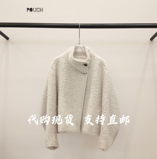 POUCH韩国东大门2026秋季新款女装时尚百搭立领毛呢外套女