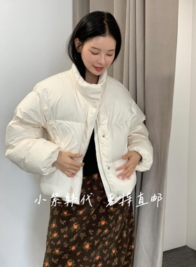 LOVE MY SANTA韩国东大门代购2025秋冬新款时尚百搭立领羽绒服女