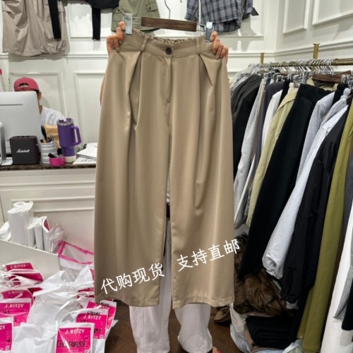 包邮J RITZY 韩国正品东大门 2026秋新款宽松显瘦松紧腰西装裤女