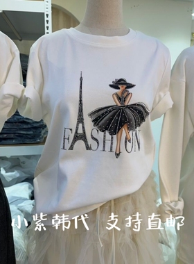 COCO HOLIC韩国东大门代购26春女装新款百搭卡通印花宽松短袖T恤