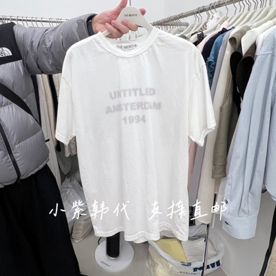 BREATHE韩国东大门代购2026春季女装新款百搭字母圆领短袖T恤女