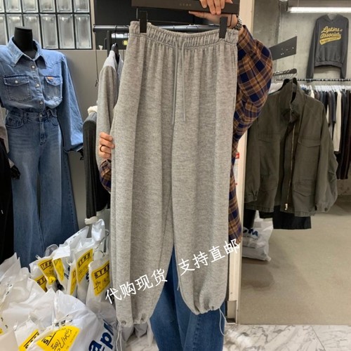 STAR-L 韩国正品东大门 2026秋新款净版百搭松紧腰束脚休闲裤女