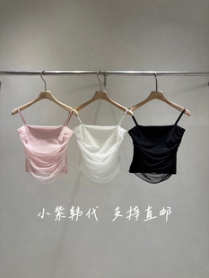 时尚 26春新款 百搭显瘦网纱吊带背心女 HOT韩国东大门代购 TOO