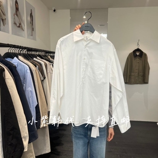 OBJECT韩国东大门代购2026春季新款女装时尚翻领纯色长袖衬衫女