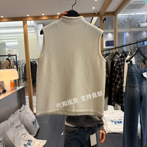 包邮OBJECT韩国正品东大门 26秋新款纯色净版高领时尚针织马甲女