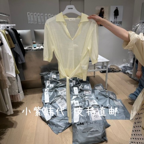 FAVOR韩国东大门代购2026春夏女装新款修身短袖针织衫T恤女