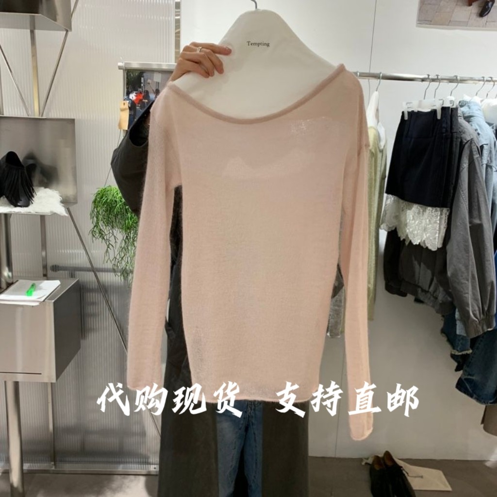 TEMPTING韩国正品东大门26秋新款时尚百搭圆领长袖针织衫女图片