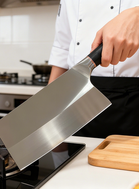 铬钼钢菜刀 斩切一体菜刀 斩切两用菜刀 30CrMo耐热耐磨硬度380HB