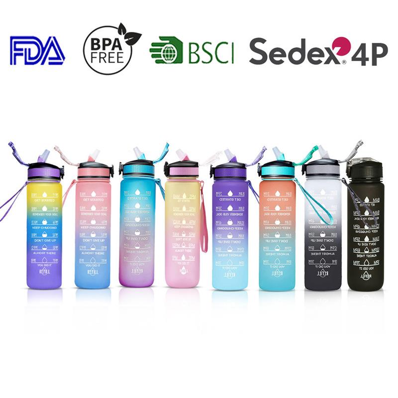 Gradient sports water cup, large capacity space cup bottle