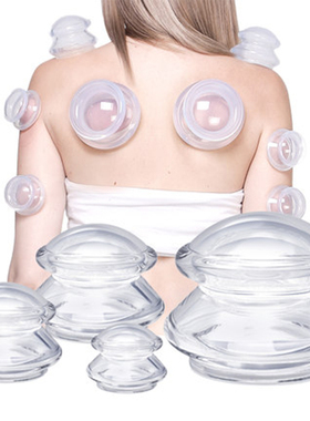 Silicone Vacuum Cupping Set Massage Body Cups Back Gua Sha V