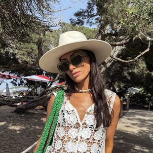 mdeke秋丽 羊毛呢大檐爵士礼帽女士时尚休闲凹造型大沿法式爵士帽