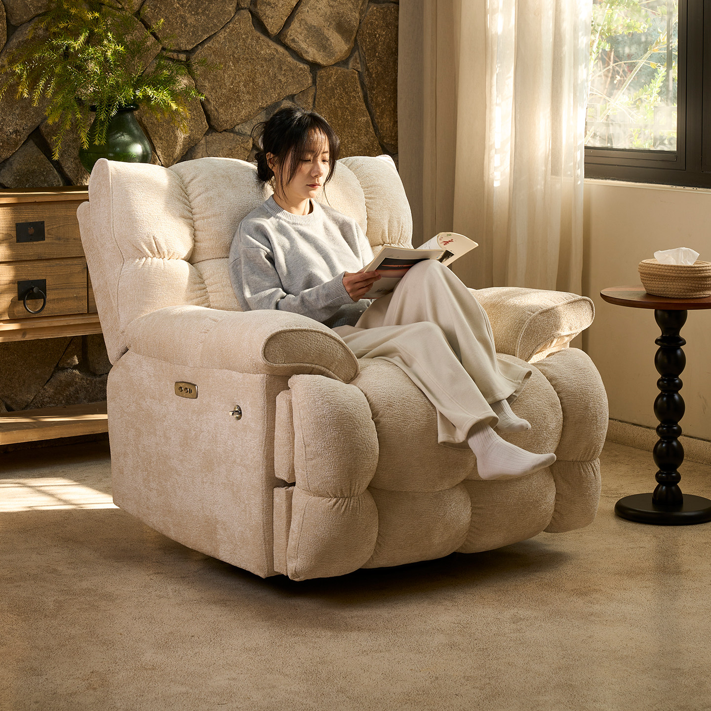 太空头等单人沙发电动多功能休闲摇椅云朵懒人沙发可睡可躺大泡芙,住宅家具,布艺沙发,淘宝优惠券,粉丝福利购,淘宝优惠卷