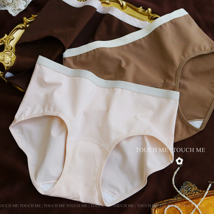touchmeA类婴儿棉裸感内裤女纯棉全棉抗菌裆舒适柔软透气中腰 3条