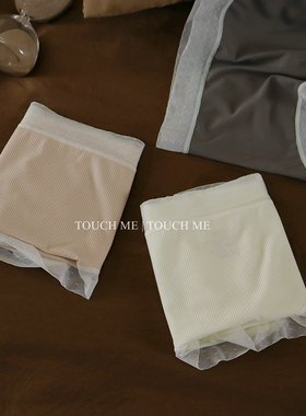 touchme80S超细螺纹棉内裤女透气薄款无痕蕾丝边纯棉裆中腰3条装