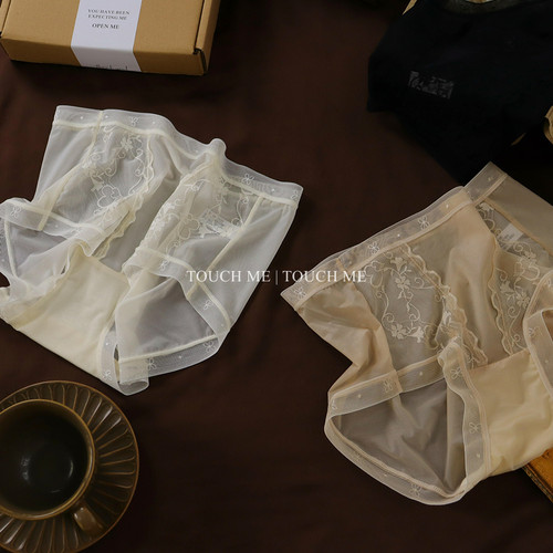 touchme法式捎花蕾丝内裤女透气