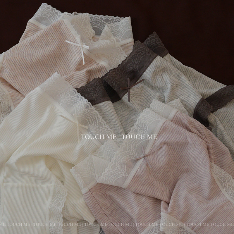 touchme法式彩棉螺纹内裤女柔软