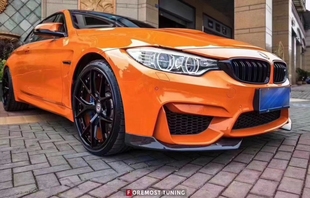 宝马3系系统改装 gt4碳纤维前扰流包角风刀 件M3M4F80F82F83改ac款