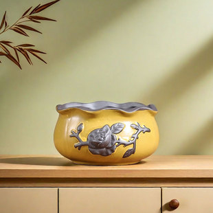 泡泡釉多肉花盆陶瓷家用绿植粗陶透气陶盆小陶土盆罐花盘特价清仓