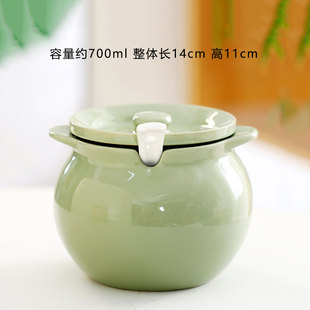 猪油罐家用陶瓷带盖带把手耐高温油泼辣子专用大号辣椒油调料罐子