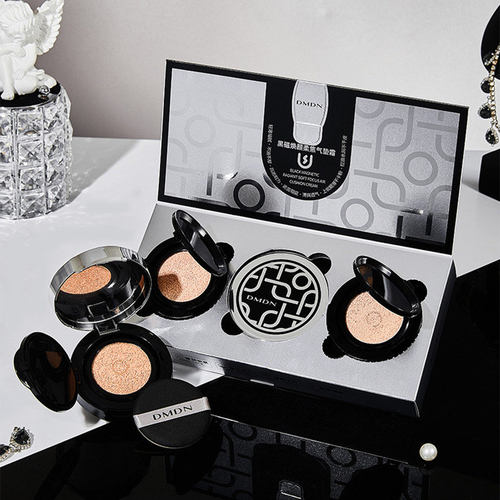 黑磁焕颜气垫霜遮瑕保湿滋润控油