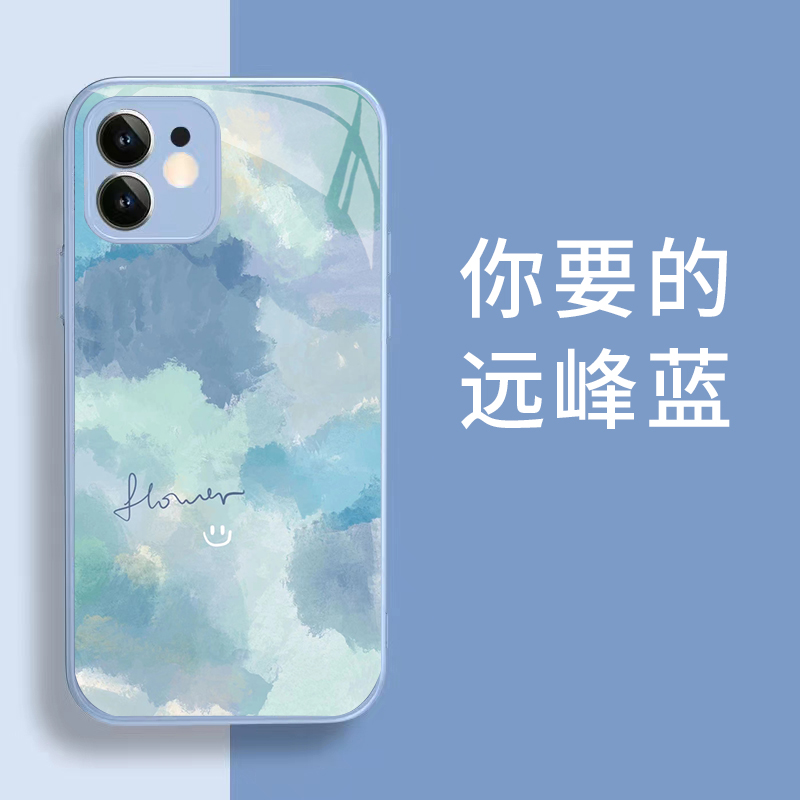 花朵软硅胶苹果油画抽象渐变
