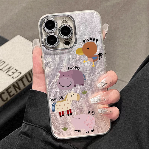 笑脸图标适用于精孔羽纱壳苹果16姜葱蒜iphone15卡通动物华为mate60游园会荣耀magic6可爱oppo手机壳小米