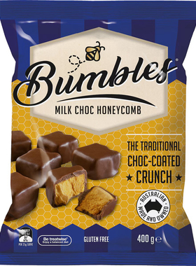 Menz Bumbles Milk Choc Honeycomb 400g 蜂蜜牛奶巧克力澳洲代购