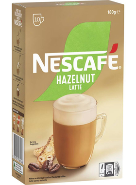 Nescafe Hazelnut Latte Coffee Sachets 10 Pack 榛子味速溶咖啡
