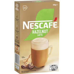 Nescafe Hazelnut Latte Coffee Sachets 10 Pack 榛子味速溶咖啡