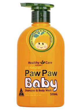 Healthy Care All Natural Paw Paw Baby Shampoo and Body Wash