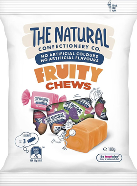 The Natural Confectionery Co. Fruity Chews Lollies 180g 糖果