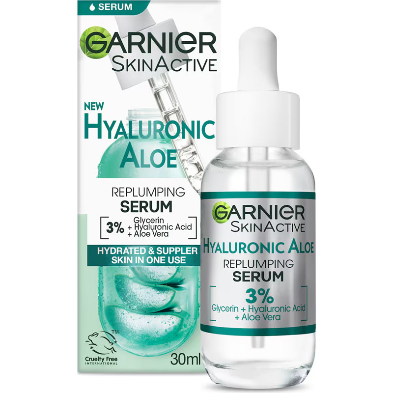 Garnier Skin Active Hyaluronic Aloe Replumping Serum精华30ml