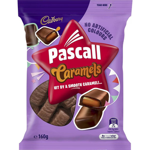 Cadbury Chocolate Pascall Caramels Lollies焦糖巧克力糖果160g