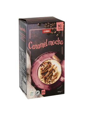 Coles Caramel Mocha Sachets 180g焦糖摩卡咖啡速溶咖啡澳洲代购