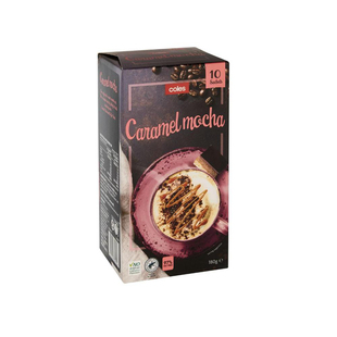 Coles Caramel Mocha Sachets 180g焦糖摩卡咖啡速溶咖啡澳洲代购