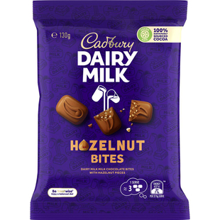 Cadbury Dairy Milk Hazelnut Bites 130g 吉百利榛子巧克力 澳洲